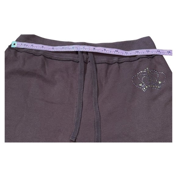 SOLD y2k brown sweat shorts with gold jewel crown arizona jean company size 4 - Picture 8 of 8